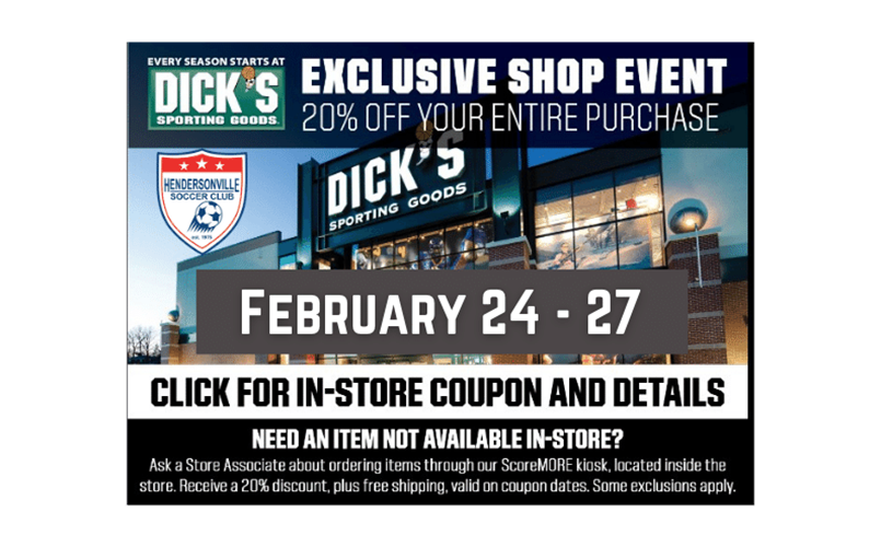 Dick's Sporting Goods 20% off Entire Order