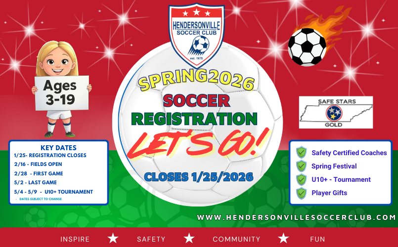 Spring 2026 Registration OPEN!!